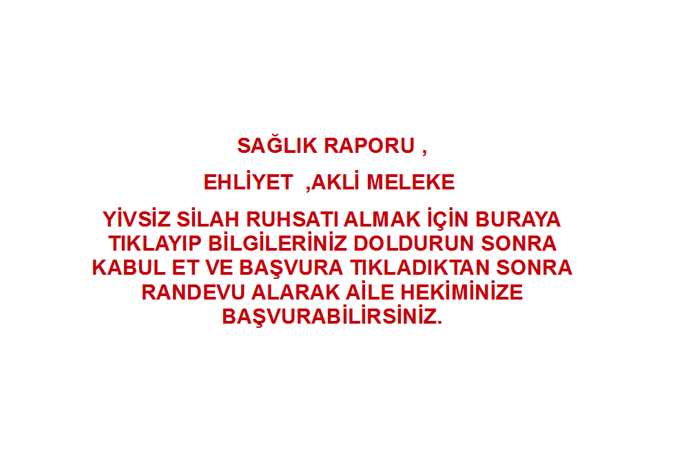 RAPOR İÇİN YAPILMASI GERKENLER